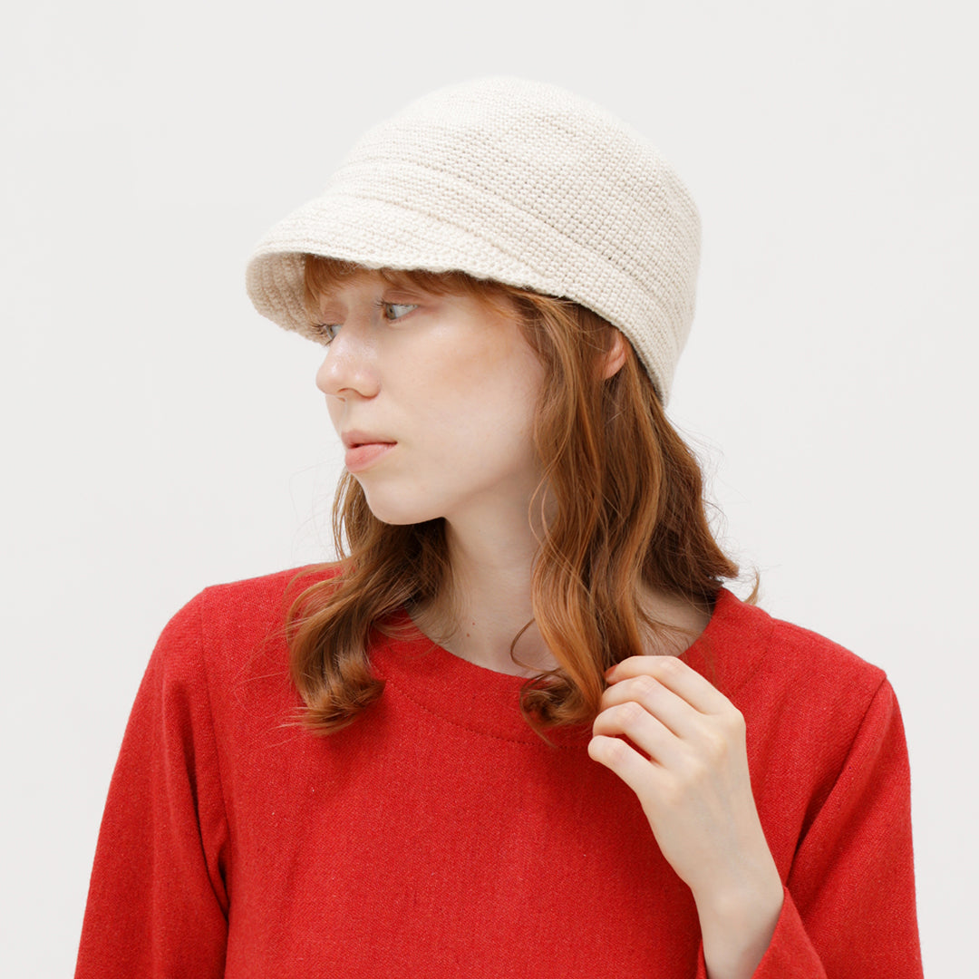 【NEW】GRANDMA MAMA DAUGHTER/細編み小つばキャップ/29-23212/¥12100