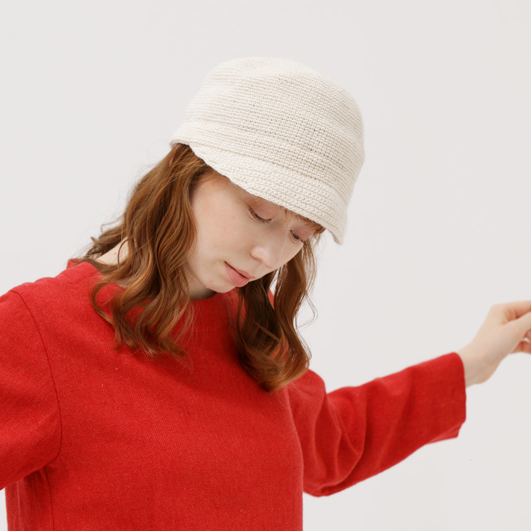 【NEW】GRANDMA MAMA DAUGHTER/細編み小つばキャップ/29-23212/¥12100